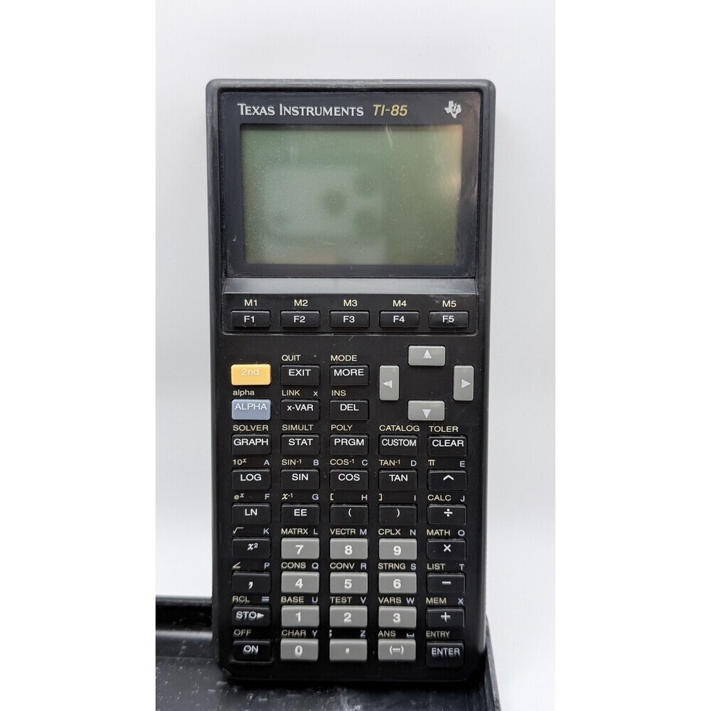 Texas Instruments TI-85 Graphing Calculator TI-85 w/ Cover Tested Works Cleaned - Picture 2 of 8